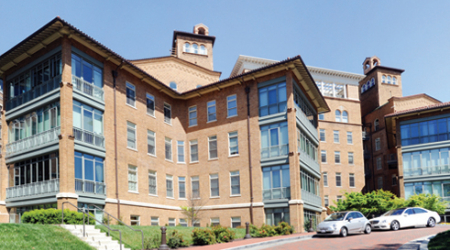 The Columbia Residences, now a focal point of the neighborhood&#039;s residential growth, was once a maternity hospital.