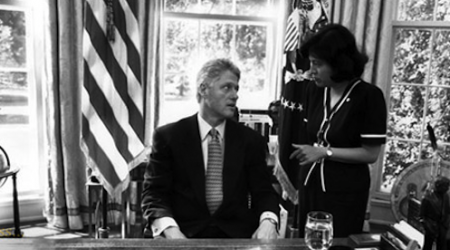 Dr. Connie Mariano, with President Clinton
