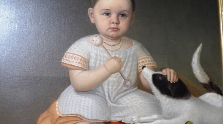 New Hampshire child&#039;s Painting by U.D Tenney (1826-1905)