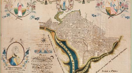 Lemoine Map Sampler based on L’Enfant’s plan as revised by Andrew Ellicott for the city of Washington.