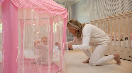 On floor with grandchild