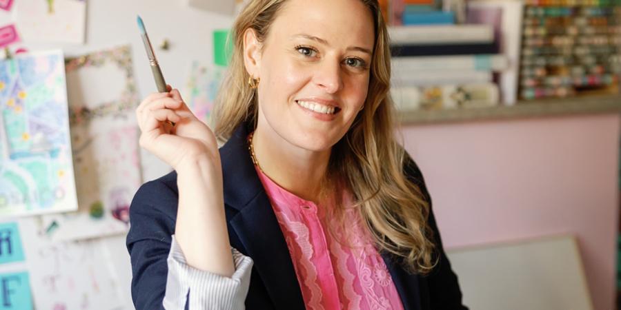 Stephanie Ervin in her studio